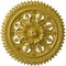 Ekena Millwork York Ceiling Medallion (Fits Canopies up to 3 5/8"), Hand-Painted Rich Gold, 21 5/8"OD x 2 1/2"P CM21YORGS - alternate 1